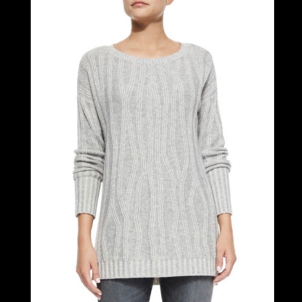 VINCE ribbed waterfall sweater